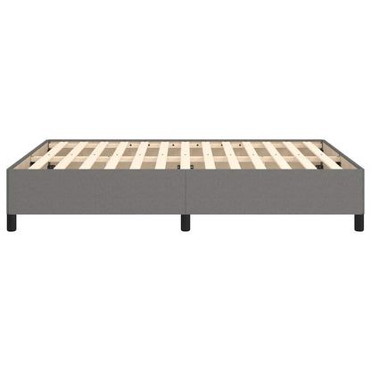 Bed Frame without Mattress Dark Grey 135x190 cm Double Fabric