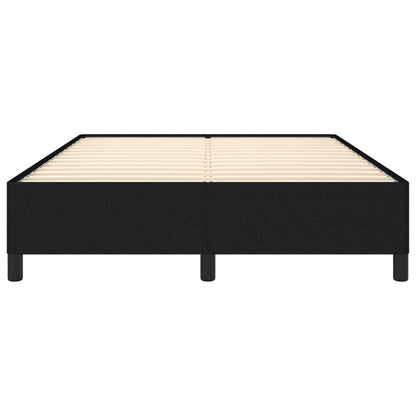 Bed Frame without Mattress Black 135x190 cm Double Double Fabric