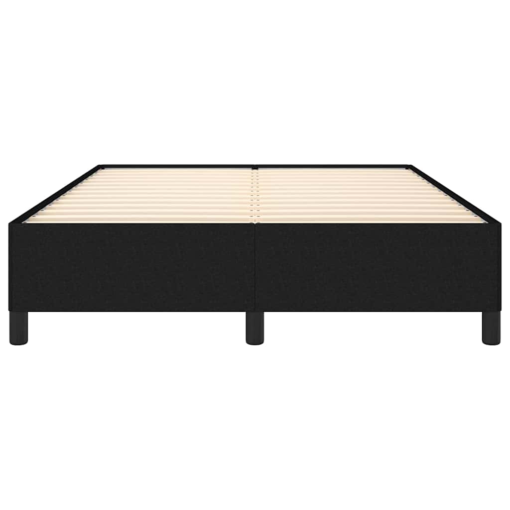 Bed Frame without Mattress Black 135x190 cm Double Fabric