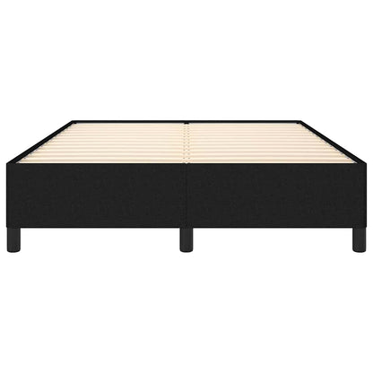 Bed Frame without Mattress Black 135x190 cm Double Fabric