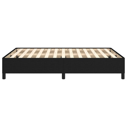 Bed Frame without Mattress Black 135x190 cm Double Double Fabric