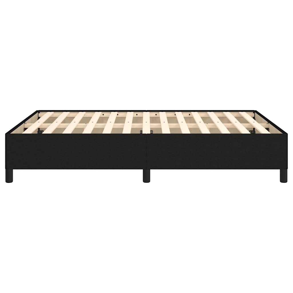 Bed Frame without Mattress Black 135x190 cm Double Fabric