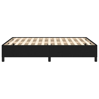 Bed Frame without Mattress Black 135x190 cm Double Fabric