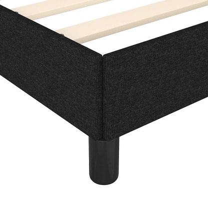 Bed Frame without Mattress Black 135x190 cm Double Fabric