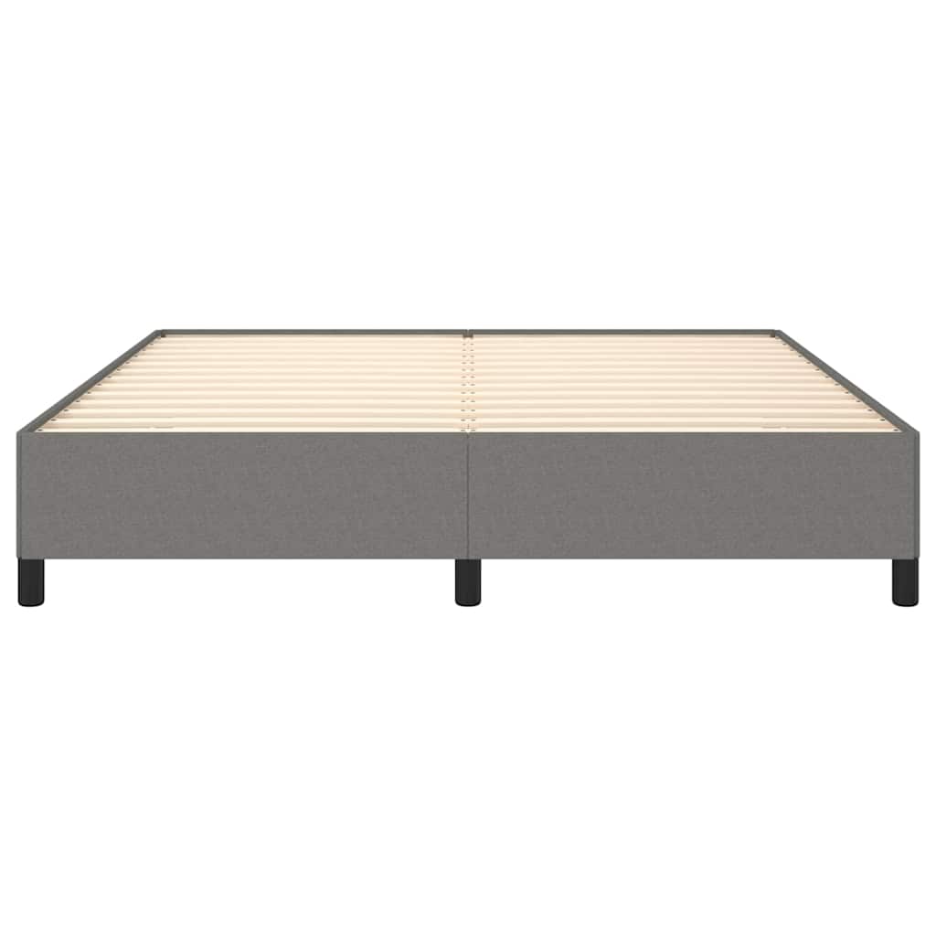 Bed Frame without Mattress Dark Grey Super King Fabric