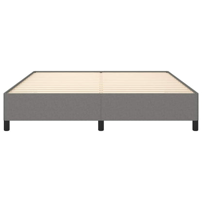 Bed Frame without Mattress Dark Grey Super King Fabric