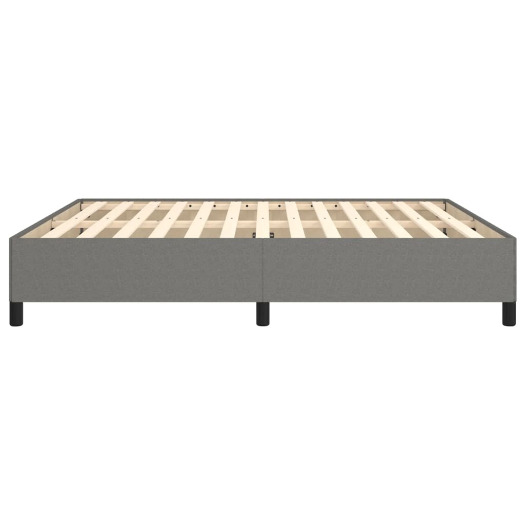 Bed Frame without Mattress Dark Grey Super King Fabric