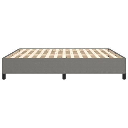 Bed Frame without Mattress Dark Grey Super King Fabric