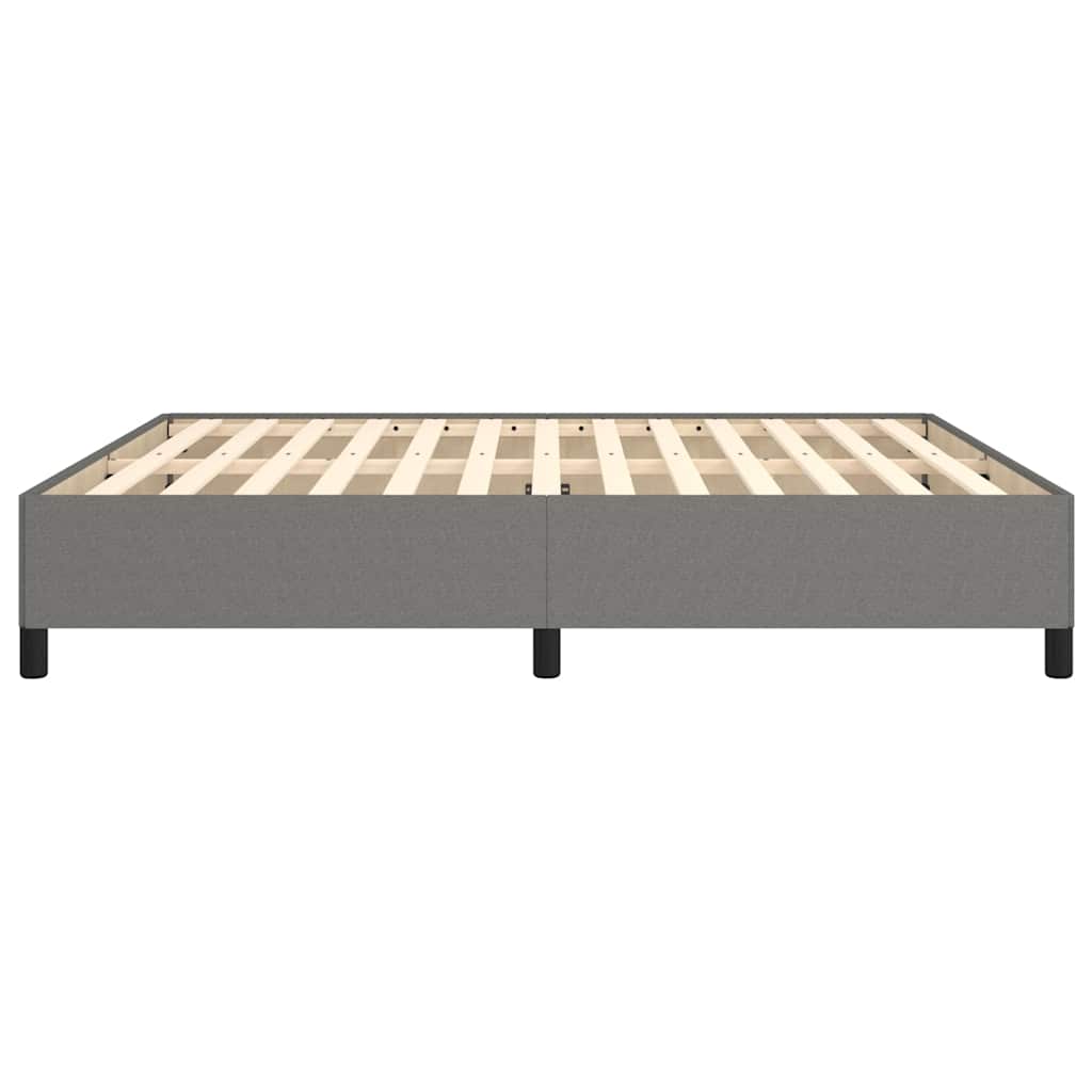 Bed Frame without Mattress Dark Grey Super King Fabric