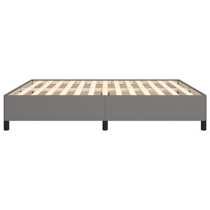 Bed Frame without Mattress Dark Grey Super King Fabric