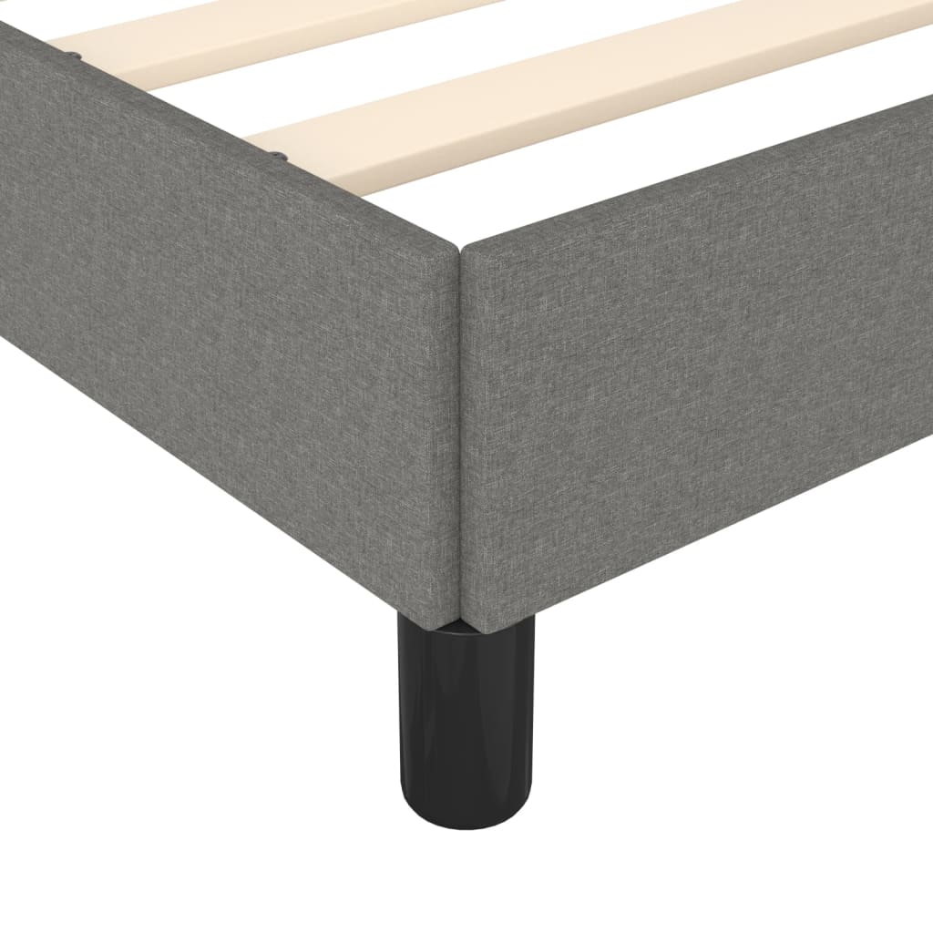 Bed Frame without Mattress Dark Grey Super King Fabric