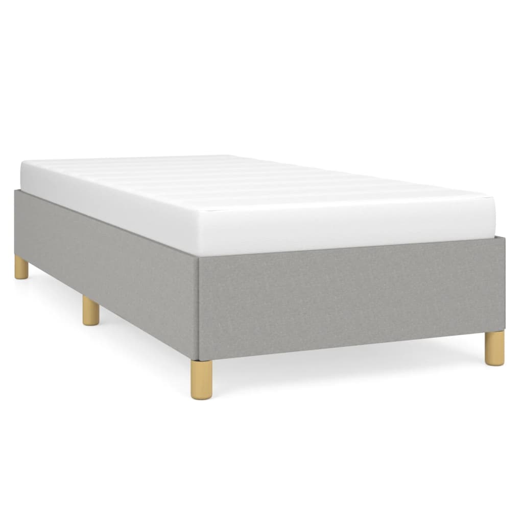 Bed Frame without Mattress Light Grey 90x190 cm Single Single Fabric