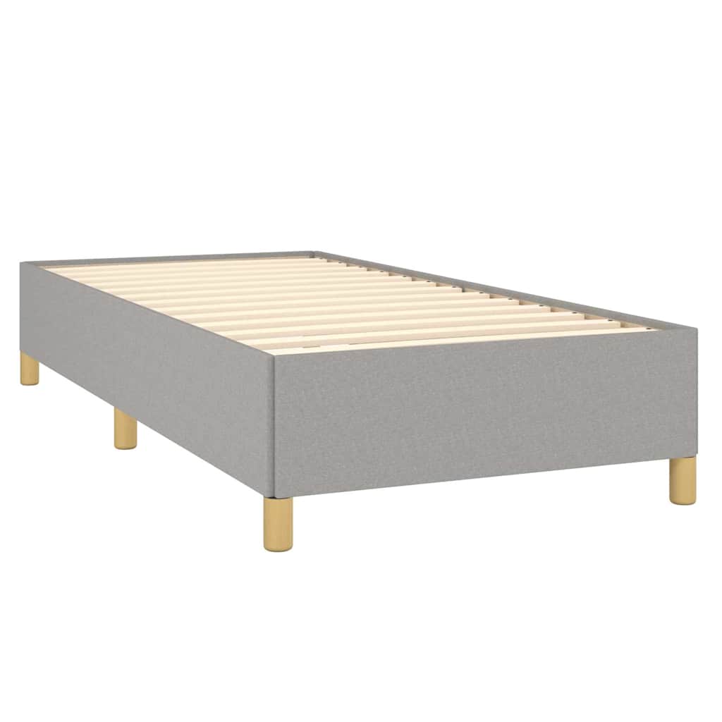 Bed Frame without Mattress Light Grey 90x190 cm Single Fabric