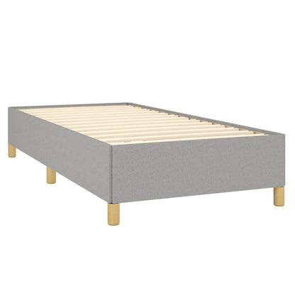 Bed Frame without Mattress Light Grey 90x190 cm Single Fabric