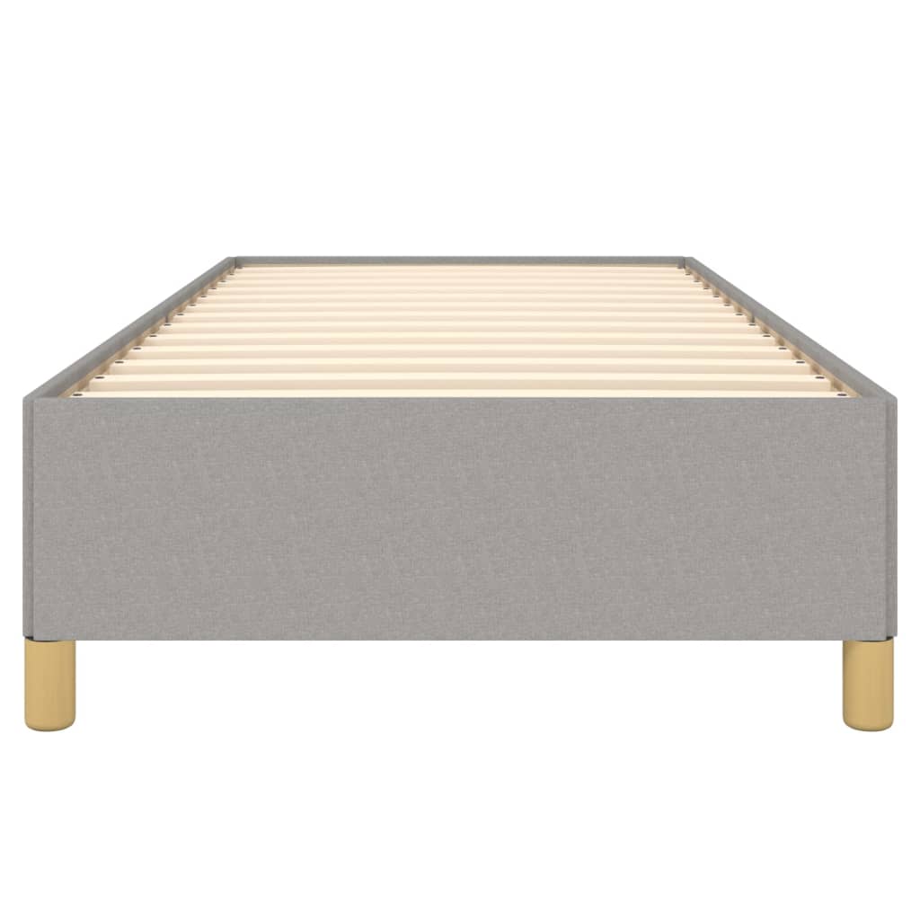 Bed Frame without Mattress Light Grey 90x190 cm Single Single Fabric