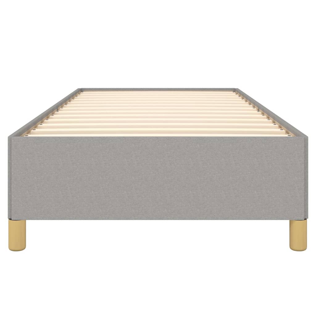 Bed Frame without Mattress Light Grey 90x190 cm Single Fabric