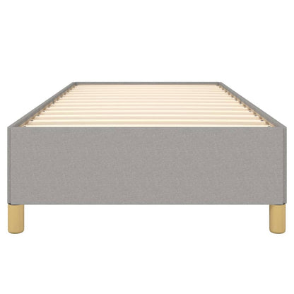 Bed Frame without Mattress Light Grey 90x190 cm Single Fabric