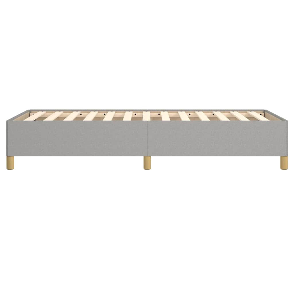 Bed Frame without Mattress Light Grey 90x190 cm Single Fabric