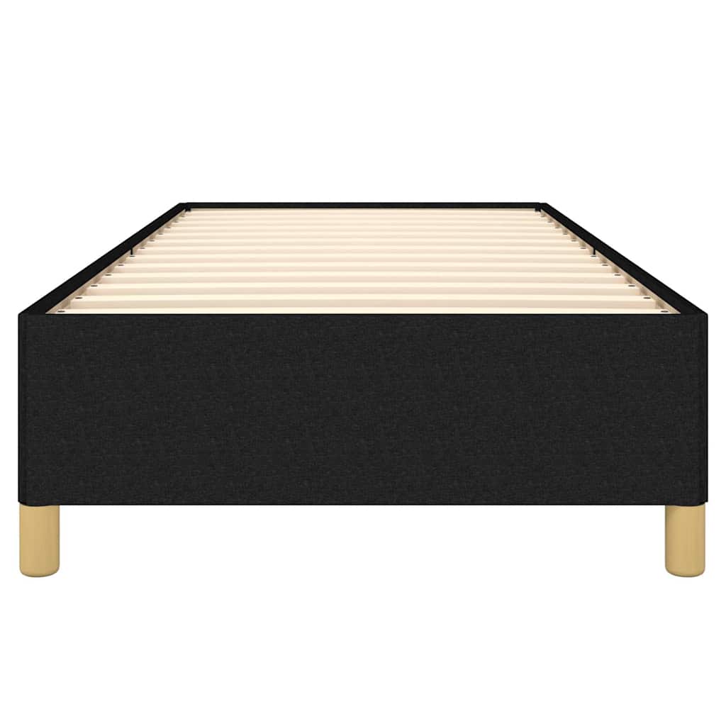 Bed Frame without Mattress Black 90x190 cm Single Single Fabric