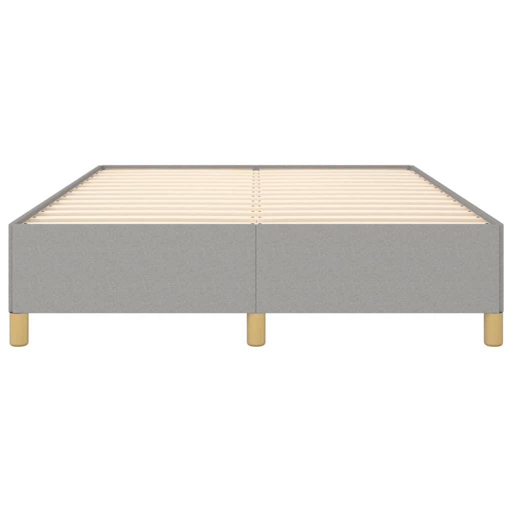 Bed Frame without Mattress Light Grey 135x190 cm Double Double Fabric