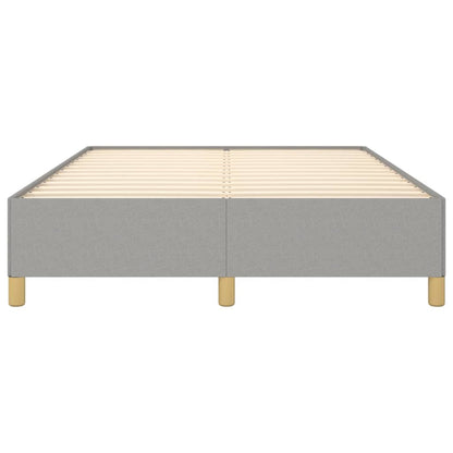 Bed Frame without Mattress Light Grey 135x190 cm Double Double Fabric