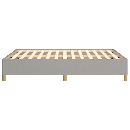 Bed Frame without Mattress Light Grey 135x190 cm Double Double Fabric