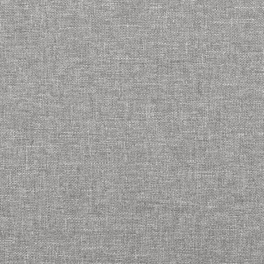 Bed Frame without Mattress Light Grey 135x190 cm Double Double Fabric