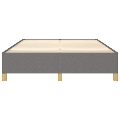 Bed Frame without Mattress Dark Grey 135x190 cm Double Double Fabric