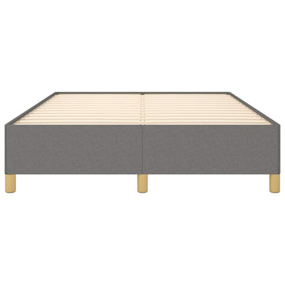 Bed Frame without Mattress Dark Grey 135x190 cm Double Fabric