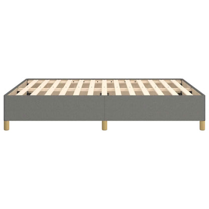 Bed Frame without Mattress Dark Grey 135x190 cm Double Double Fabric