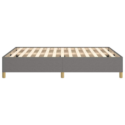 Bed Frame without Mattress Dark Grey 135x190 cm Double Fabric