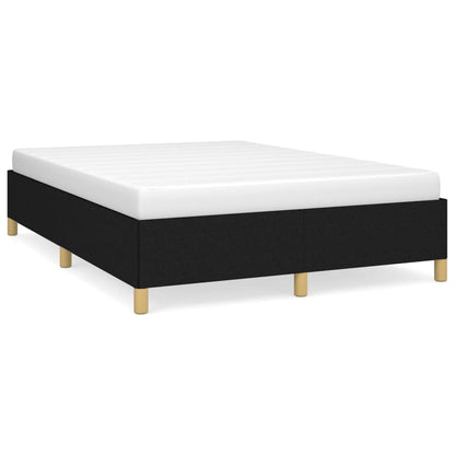 Bed Frame without Mattress Black 135x190 cm Double Double Fabric
