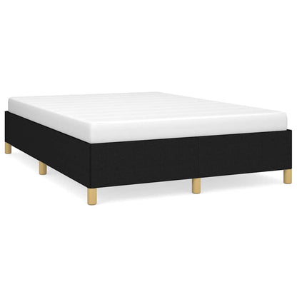 Bed Frame without Mattress Black 135x190 cm Double Fabric