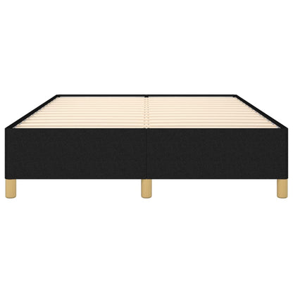 Bed Frame without Mattress Black 135x190 cm Double Double Fabric