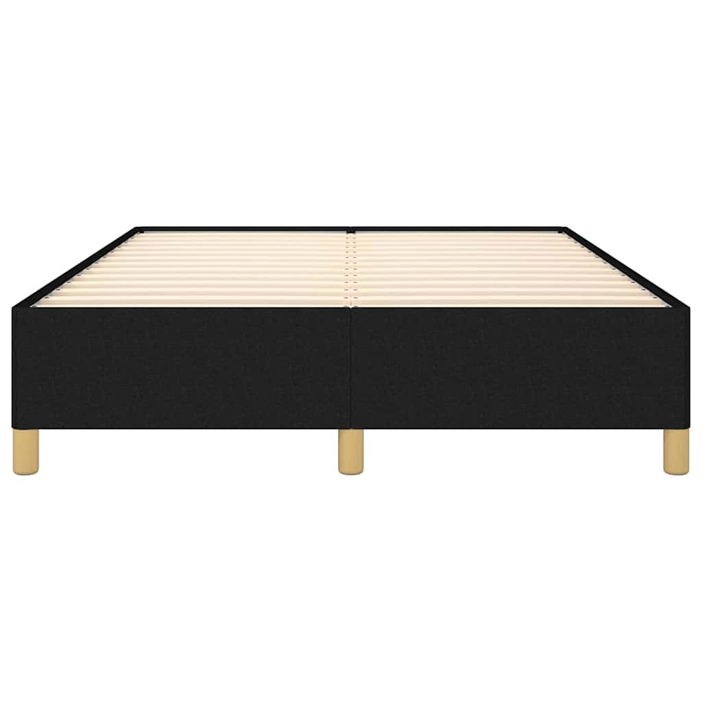 Bed Frame without Mattress Black 135x190 cm Double Fabric