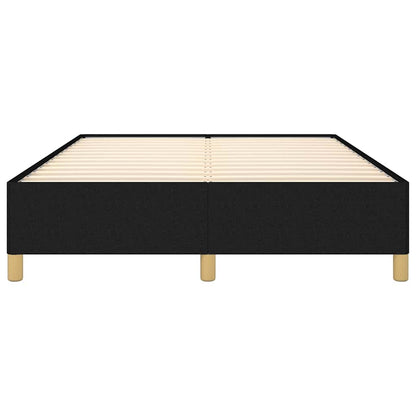 Bed Frame without Mattress Black 135x190 cm Double Fabric