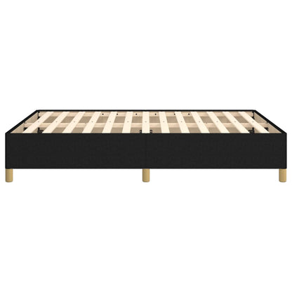 Bed Frame without Mattress Black 135x190 cm Double Double Fabric