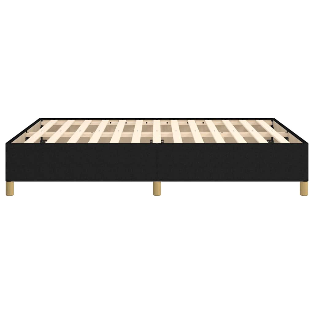 Bed Frame without Mattress Black 135x190 cm Double Fabric