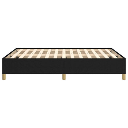 Bed Frame without Mattress Black 135x190 cm Double Fabric