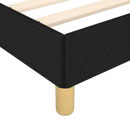 Bed Frame without Mattress Black 135x190 cm Double Double Fabric