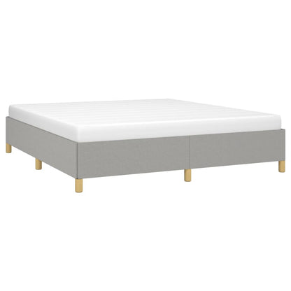 Bed Frame without Mattress Light Grey 180x200cm Super King Fabric