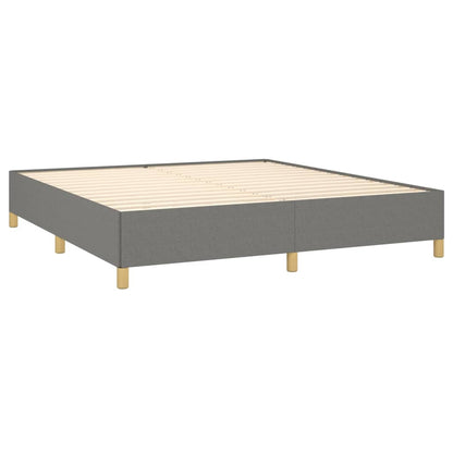 Bed Frame without Mattress Dark Grey 180x200cm Super King Fabric