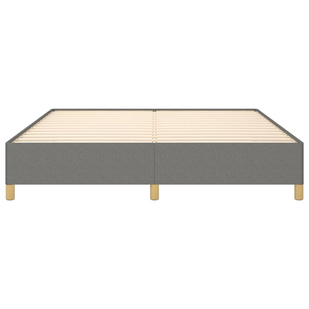 Bed Frame without Mattress Dark Grey 180x200cm Super King Fabric