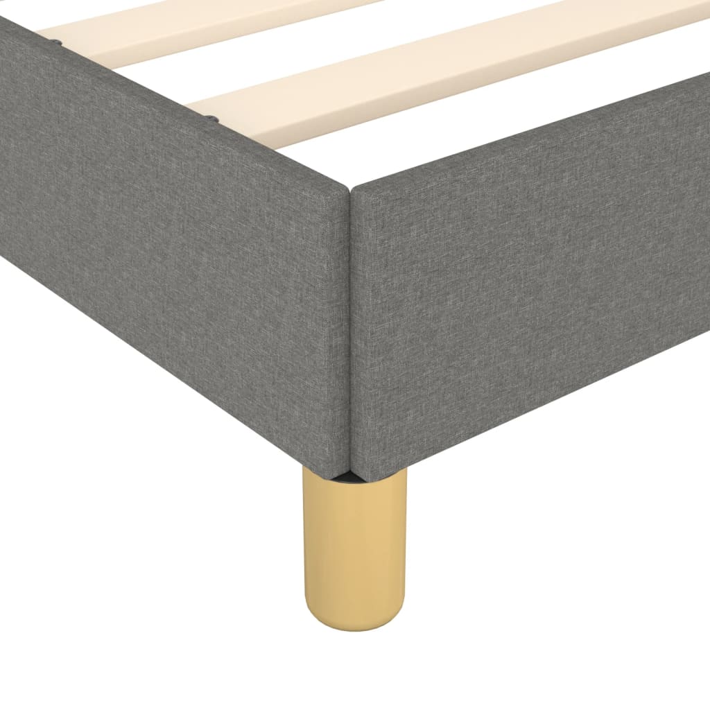 Bed Frame without Mattress Dark Grey 180x200cm Super King Fabric