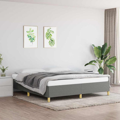 Bed Frame without Mattress Dark Grey 180x200 cm Fabric
