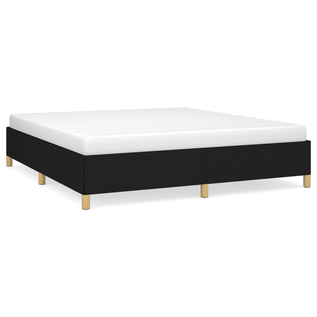Bed Frame without Mattress Black 180x200 cm Super King Super King Fabric