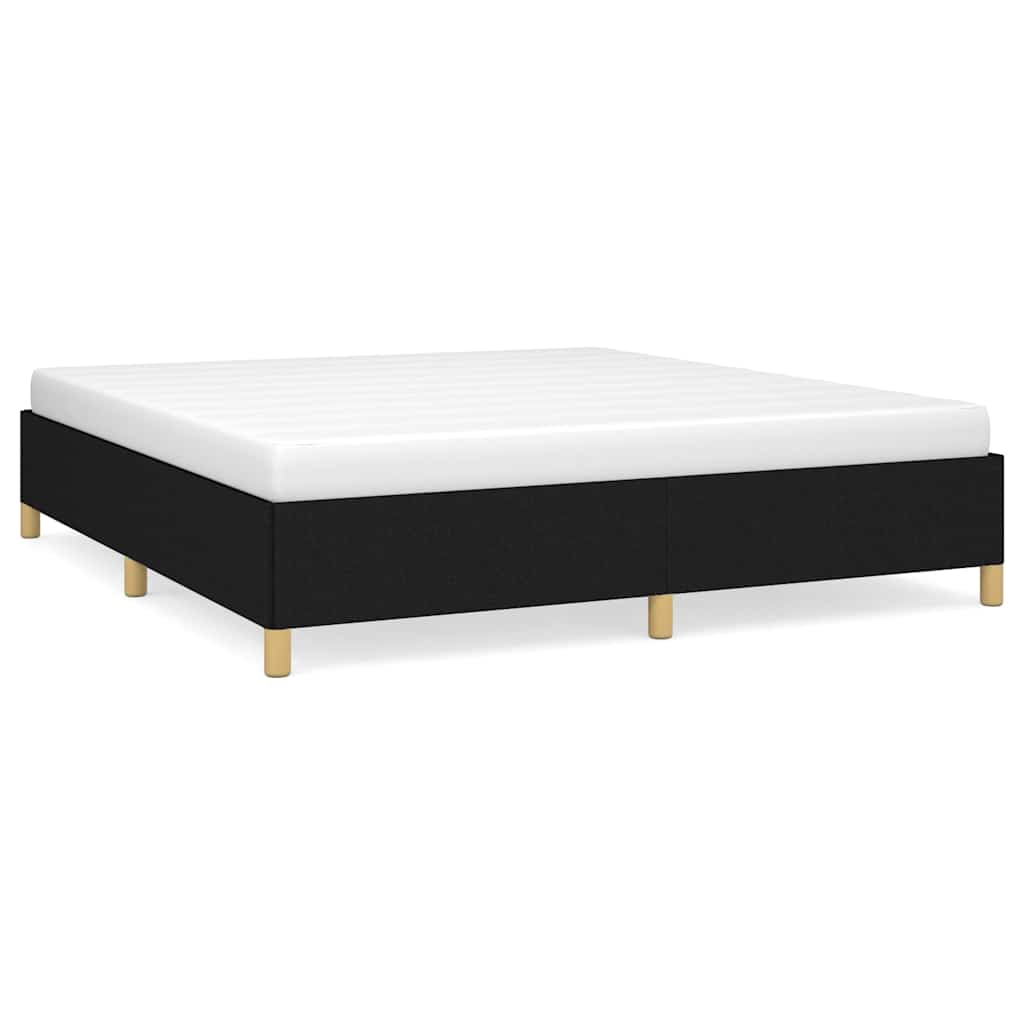Bed Frame without Mattress Black 180x200 cm Super King Fabric