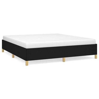 Bed Frame without Mattress Black 180x200 cm Super King Fabric