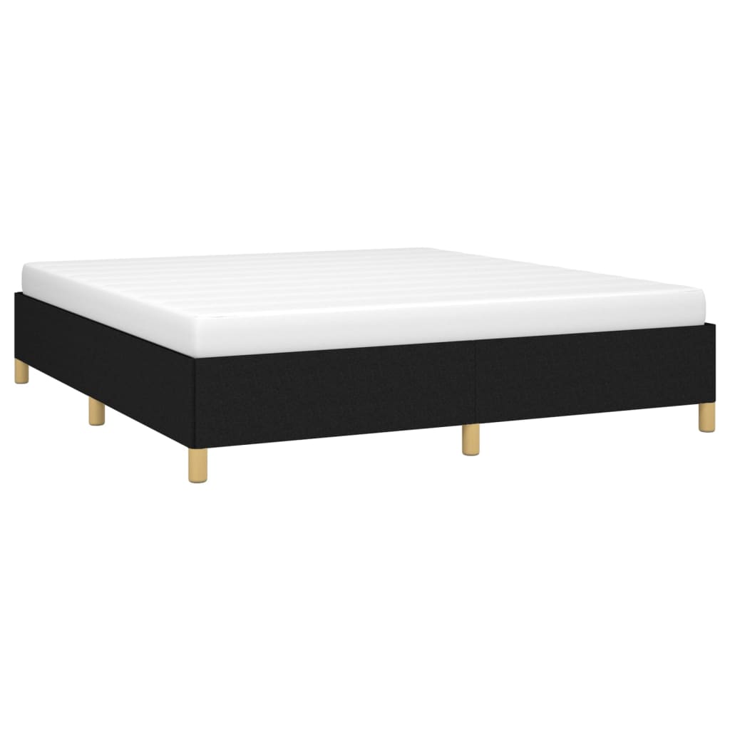 Bed Frame without Mattress Black 180x200 cm Super King Super King Fabric