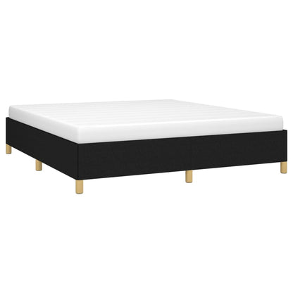 Bed Frame without Mattress Black 180x200 cm Super King Super King Fabric